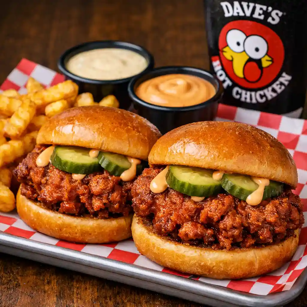  Dave’s Hot Chicken double slider combo image