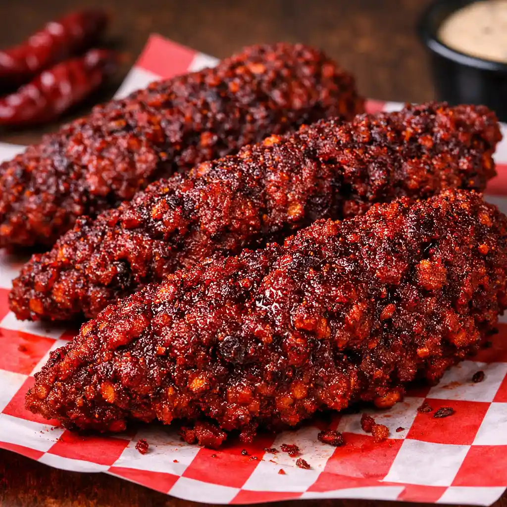 Dave’s Hot Chicken reaper spice level dark seasoning photo