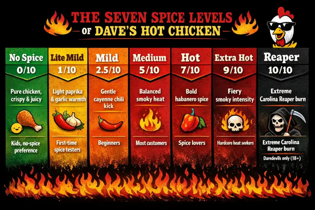 Dave’s Hot Chicken Flavors