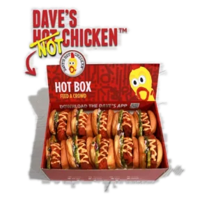 Dave’s Hot Chicken Menu with Prices 2026 49 Dave's NOT Chicken Hot Box with 10 cauliflower sliders for sharing