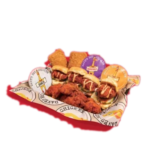 Dave’s Hot Chicken Menu with Prices 2026 3 Dave's Big Trio with Hot Mozz, Dave's Bites, Mini Sliders and three dipping sauces