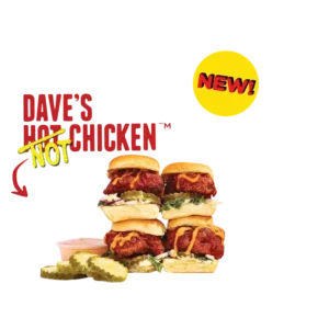 Dave’s Hot Chicken Menu with Prices 2026 5 Dave's Mini Sliders served on potato buns with kale slaw, pickles and Dave's sauce