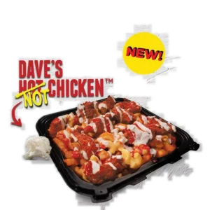 Dave’s Hot Chicken Menu with Prices 2026 114 Dave's Large Spicy Buffalo Cauli Mac with creamy mac and cheese, fries, cauliflower bites and buffalo sauce