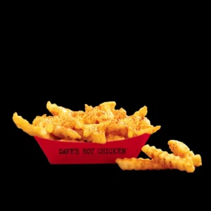 Dave’s Hot Chicken Menu with Prices 2026 18 Dave's Reaper Cheese Fries topped with spicy Reaper seasoning and creamy cheese sauce