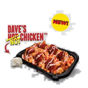 Dave’s Hot Chicken Menu with Prices 2026 113 Dave's Regular Spicy Buffalo Cauli Mac loaded with fries, ranch, buffalo sauce and cauliflower bites