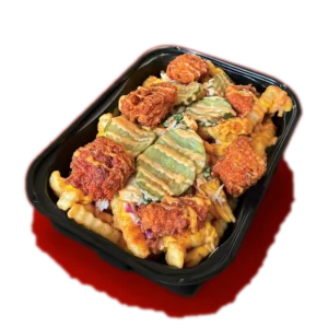 Dave’s Hot Chicken Menu with Prices 2026 61 Dave's Regular Top Loaded Fries loaded with chicken bites, cheese sauce, kale slaw and pickles
