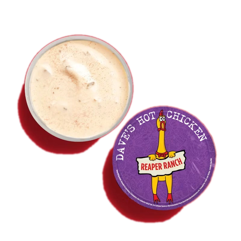 Side of Reaper Ranch Dipper with spicy creamy sauce for Dave's Hot Chicken
