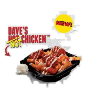 Dave’s Hot Chicken Menu with Prices 2026 112 Dave's Small Spicy Buffalo Cauli Mac with mac and cheese, fries, cauliflower bites, ranch and buffalo sauce